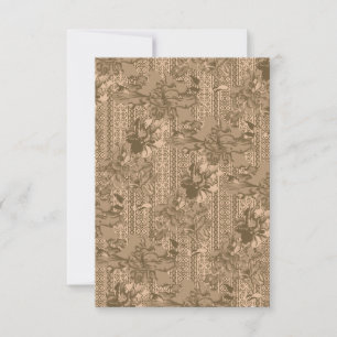 Cartão RSVP Um padrão floral vintage com um intricado desi cas