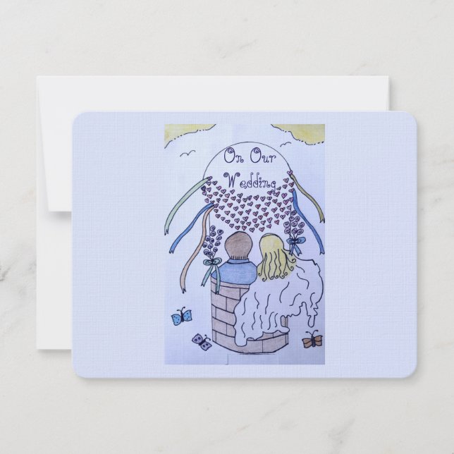 Cartão RSVP Up, Up and Away Response Card (Frente)