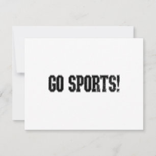 Cartão RSVP Vá Esportes! Divertido Esportes Vintage Fã de Espo