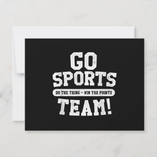 Cartão RSVP Vai para a equipe de esportes! Esportes Engraçados