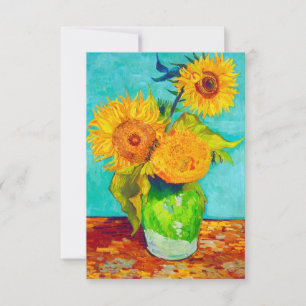 Cartão RSVP Van Gogh Sunflower 