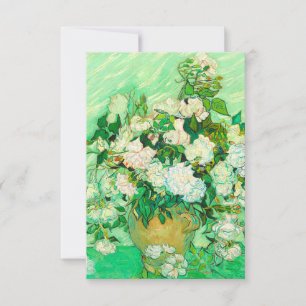 Cartão RSVP Van Gogh White Roses