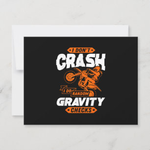 Cartão RSVP Verificações de Gravidade Aleatórias - Motocross &
