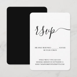 Cartão RSVP Vertical sobre Casamento de Assentos Reservado Min
