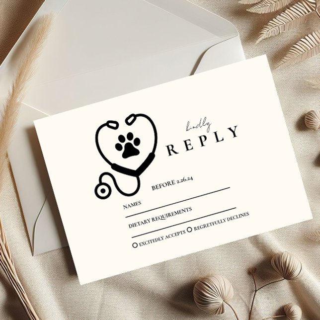 Cartão RSVP Veterinarian Graduation Party (Criador carregado)