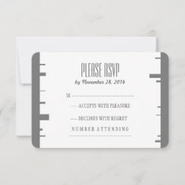 Cartão RSVP Vice-presidente de casamento moderno com latido de