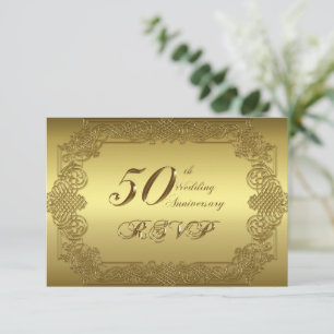 Cartão RSVP Vice-presidente do 50º aniversário de casamento