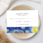 Cartão RSVP Vincent Van Gogh Starry Night Weding<br><div class="desc">Crie seus próprios cartões RSVP de casamento personalizados com a pintura Vincent Van Gogh Starry Night</div>