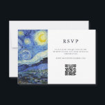 Cartão RSVP Vincent Van Gogh Starry Night Weding<br><div class="desc">Crie seus próprios cartões RSVP de casamento personalizados com a pintura Vincent Van Gogh Starry Night</div>