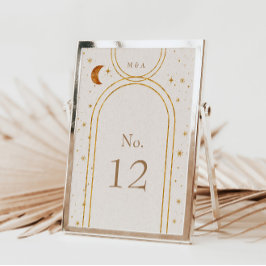 Cartão RSVP Vintage Celestial Moon Stars Núm.