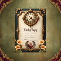 Vintage elegance: um relógio elegante e coração.