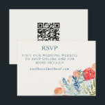 Cartão RSVP Vintage Florals Boho Website de Casamento Código Q<br><div class="desc">Vintage Watercolor Florals Boho Garden Casamento Convite Website RSVP Online Cartão com Código QR</div>
