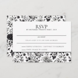 Cartão RSVP Vintage Glam Floral