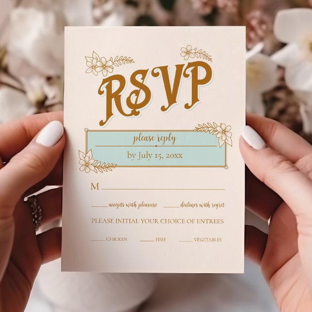 Cartão RSVP Vintage Library Book Wedding (Criador carregado)