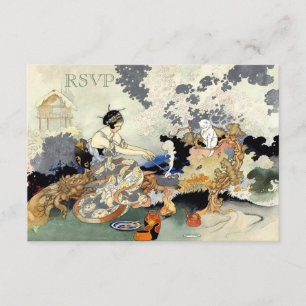 Cartão RSVP Vintage - Vice-vice-presidente do partido Jardim J