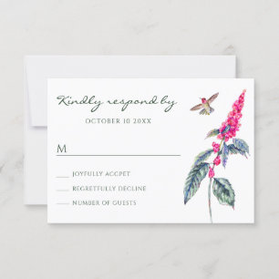 Cartão RSVP Vintage Wildflower