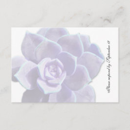 Cartão RSVP Vintagem Suculenta Lilac Translúcida