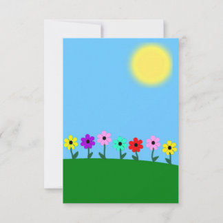 Cartão RSVP Visitas Coloridas