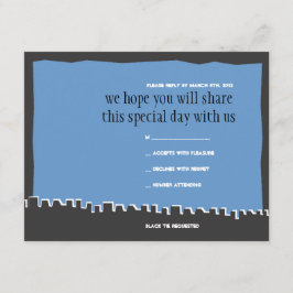 Cartão RSVP Wall Ocidental Israel Bar Bat Mitzvah