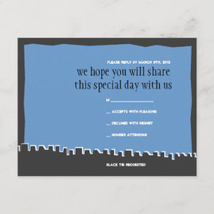 Cartão RSVP Wall Ocidental Israel Bar Bat Mitzvah
