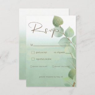 Cartão RSVP Wash Eucalyptus Wash Green