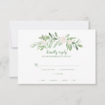 Watercolor Ivory Rosa Floral Wedding
