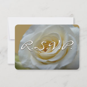 Cartão RSVP White Rose Personalizado de Convite pa