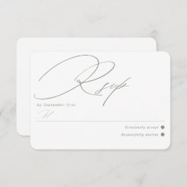 Cartão RSVP White Sage Verde Simples