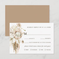Wild Boho Protea Pampas Grass Casamento Floral RSV