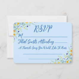 Cartão RSVP Wildflower Bliss Belo Casamento Floral