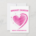 Cartão RSVP Womens Pink Breast Cancer Survivor Gifts Women Mom<br><div class="desc">Womens Pink Breast Cancer Survivor Gifts Women Mom</div>