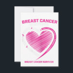 Cartão RSVP Womens Pink Breast Cancer Survivor Gifts Women Mom<br><div class="desc">Womens Pink Breast Cancer Survivor Gifts Women Mom</div>