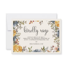 Yellow Blue Floral Weding Kindly Responder