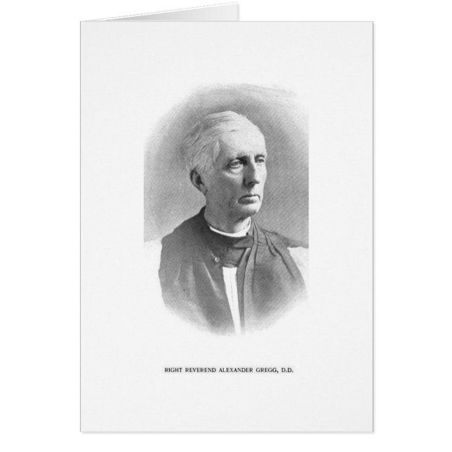 Cartão Rt. Rev. alexander Gregg (Frente)
