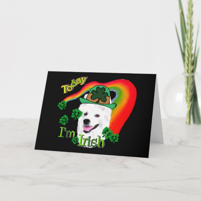 Cartão Rua americana Patricks do cão Eskimo (Frente)