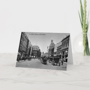 Cartão Rua. Ann's Square, Manchester, c.1910