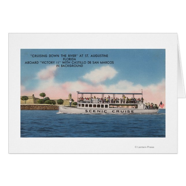 Cartão Rua. Augustine, Flórida - Visão da Vitória (Frente Horizontal)