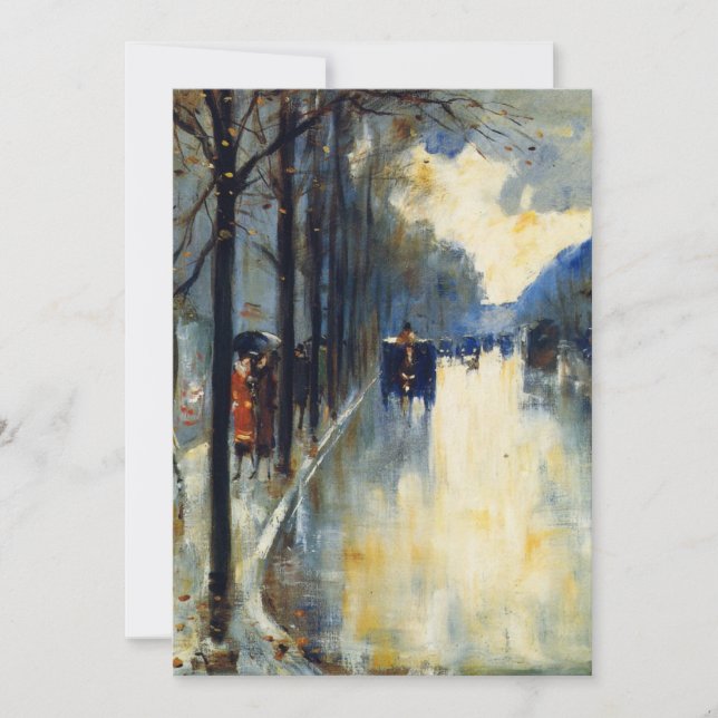 Cartão Rua Berlim em Late Fall, (Frente)