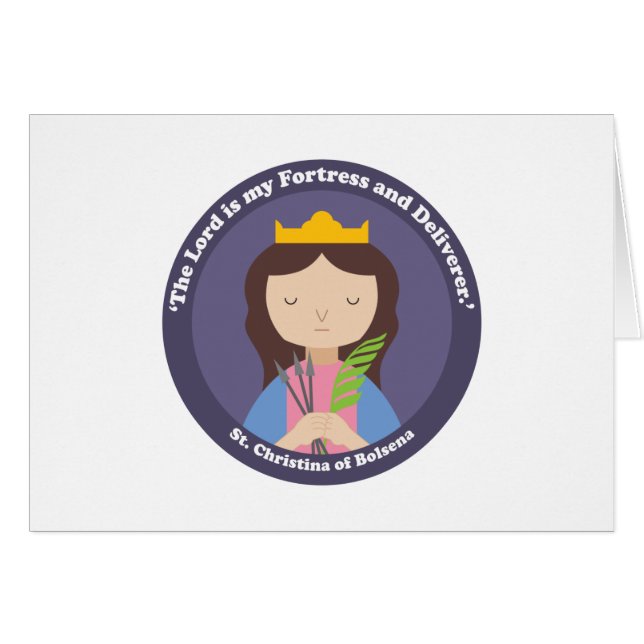 Cartão Rua. Christina de Bolsena (Frente Horizontal)