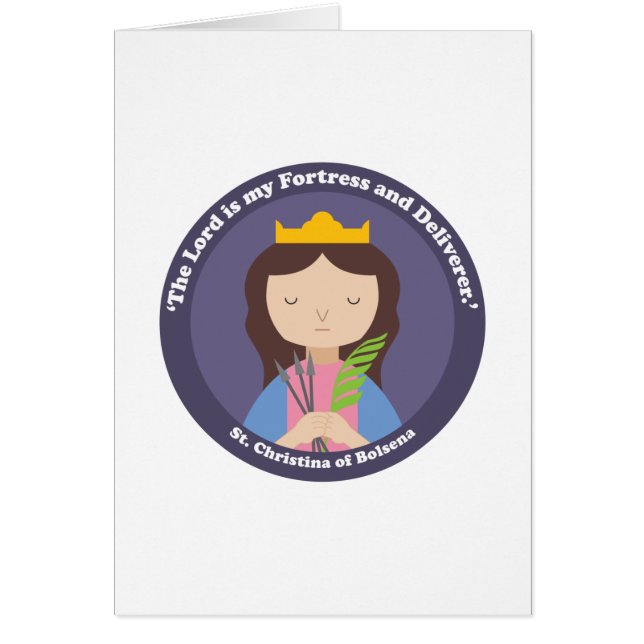 Cartão Rua. Christina de Bolsena (Frente)