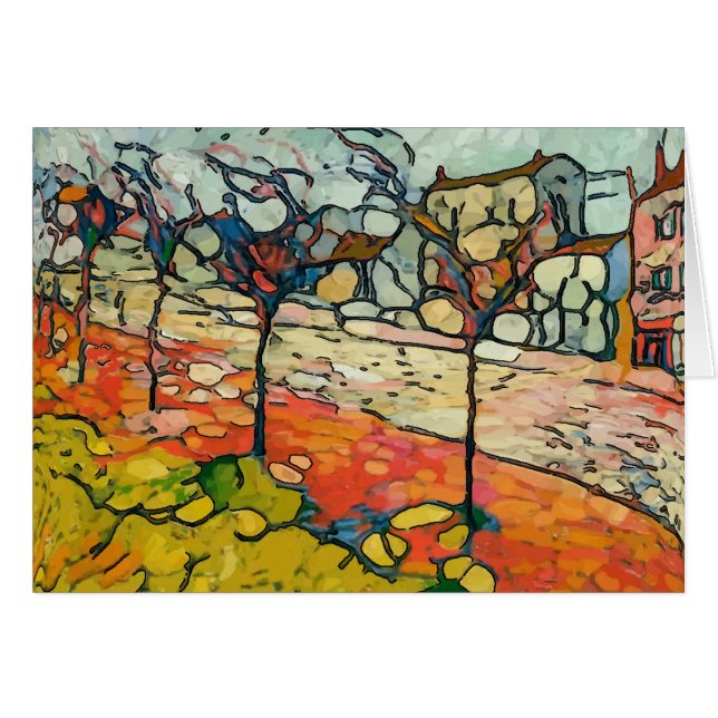 Cartão Rua Cidade, Estilo Matisse (Frente Horizontal)