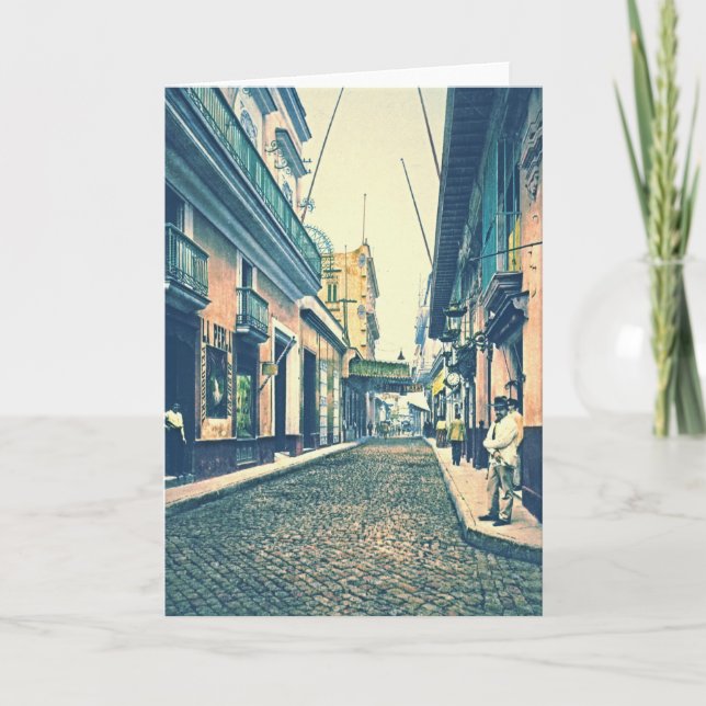 Cartão Rua Cuba 1899 de Havana (Frente)