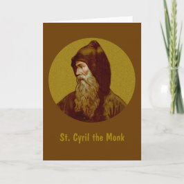 Cartão Rua: Cyril the Monk (M 002) Folded Greeting Card