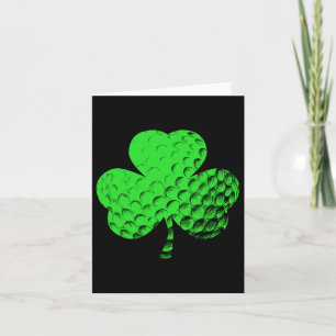Cartão Rua de Golfe do Shamrock Irlandês. Dia dos Patricõ