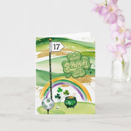 Cartão Rua de Golfe. Golfe do Dia de Patrick temido para