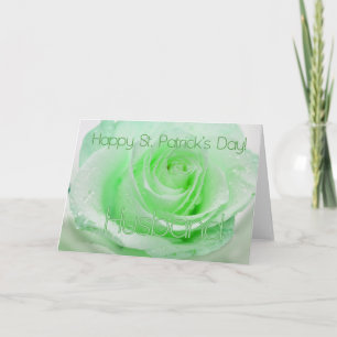 Cartão Rua de marido, rosas irlandeses de Patrick