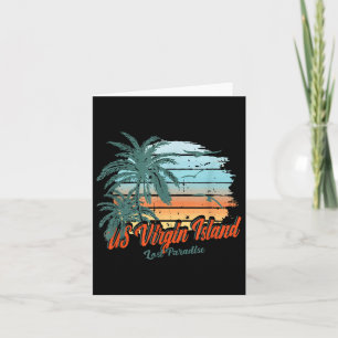 Cartão Rua de praia da Virgin Island, Thomas Shirt Perdeu