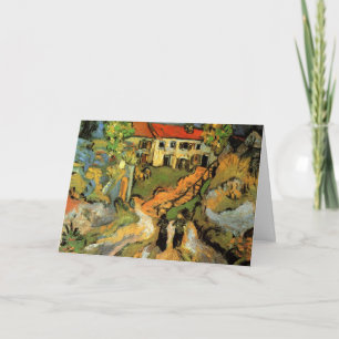 Cartão Rua e Escadas da Vila Auvers, Figuras