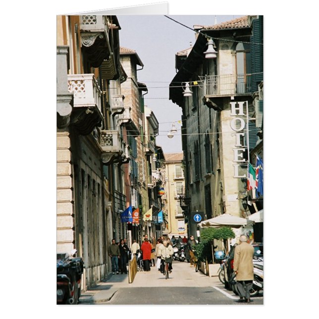 Cartão Rua em Verona (Frente)