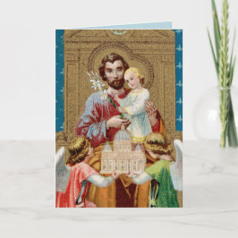 Cartão Rua Enthroned. Joseph Recebendo Maquette Vaticano